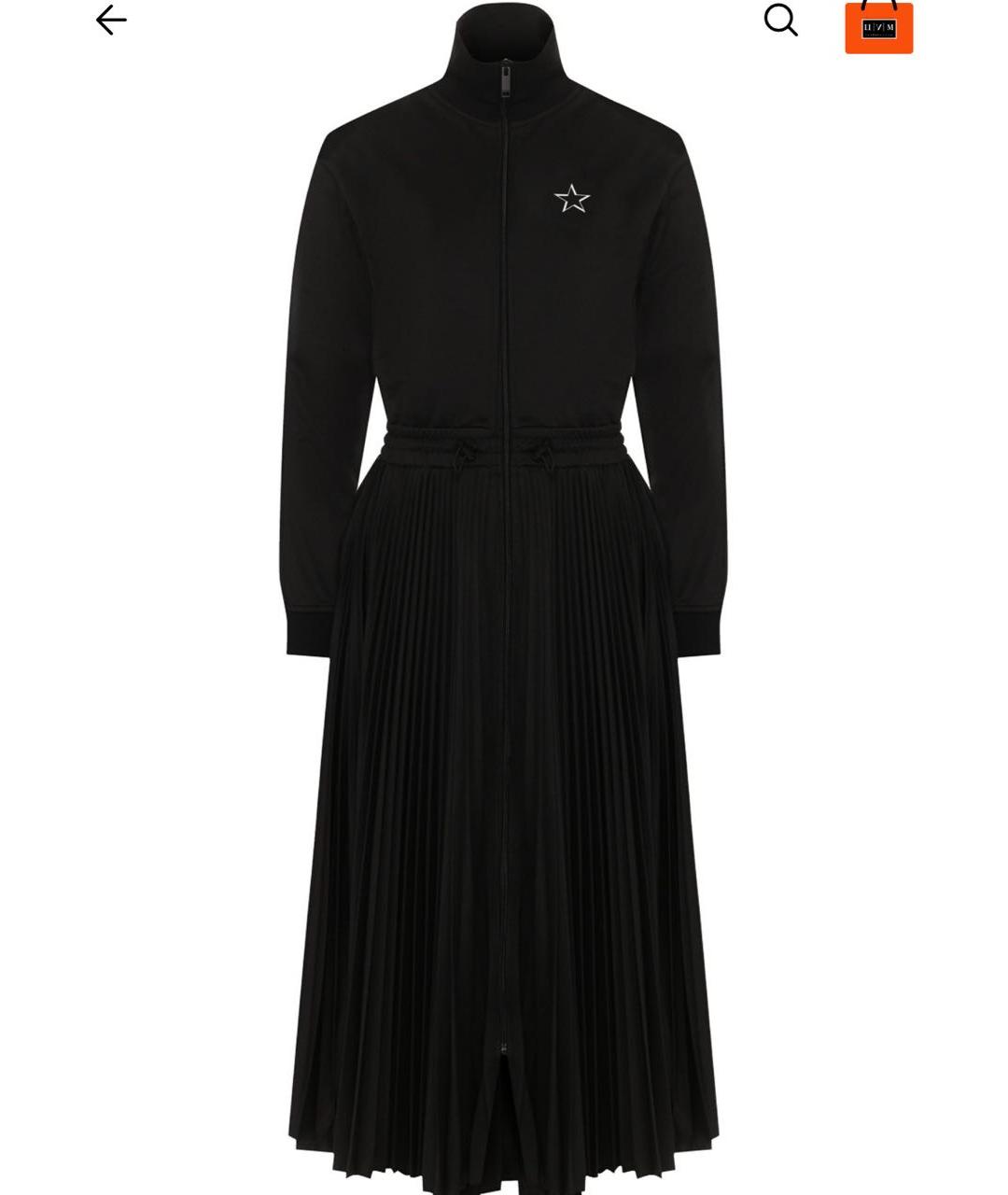 VALENTINO Черное полиэстеровое повседневное платье, фото 9