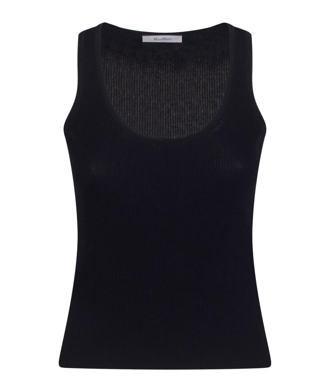 MAX MARA Синяя вискозная майка, фото 1