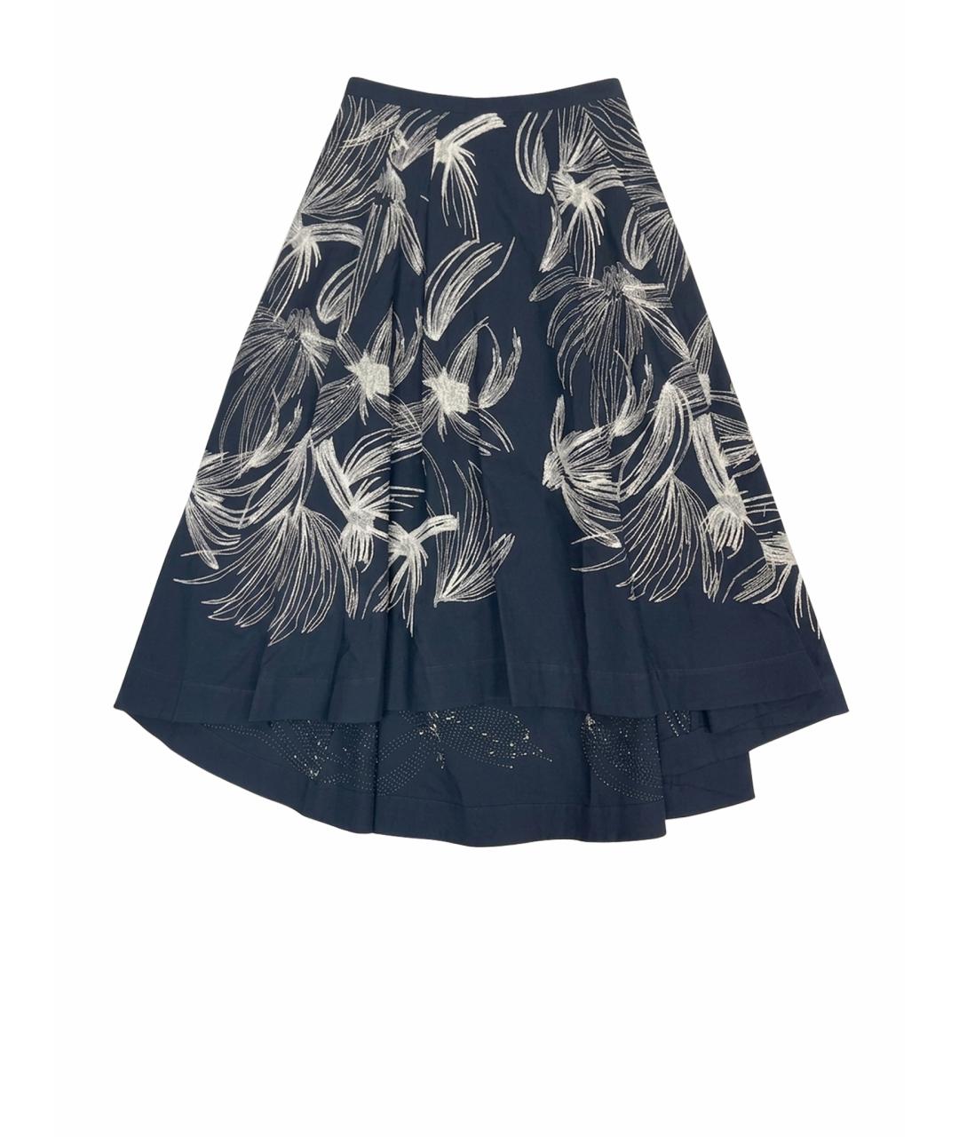 KITON Синяя хлопковая юбка макси, фото 1