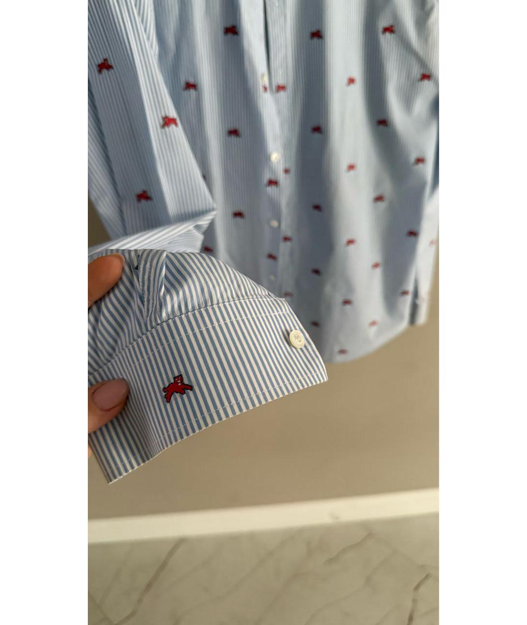 GUCCI Голубая хлопковая кэжуал рубашка, фото 4