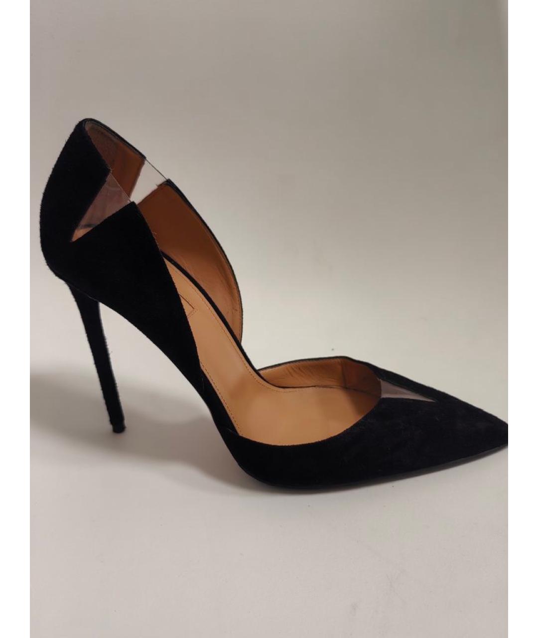 AQUAZZURA Черные замшевые туфли, фото 7