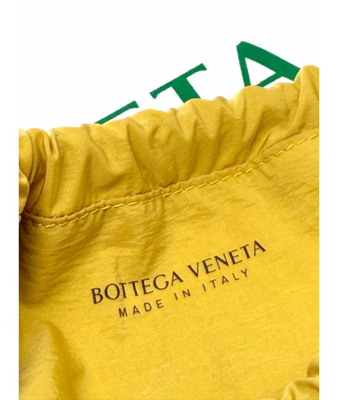 BOTTEGA VENETA Желтая кожаная сумка через плечо, фото 4