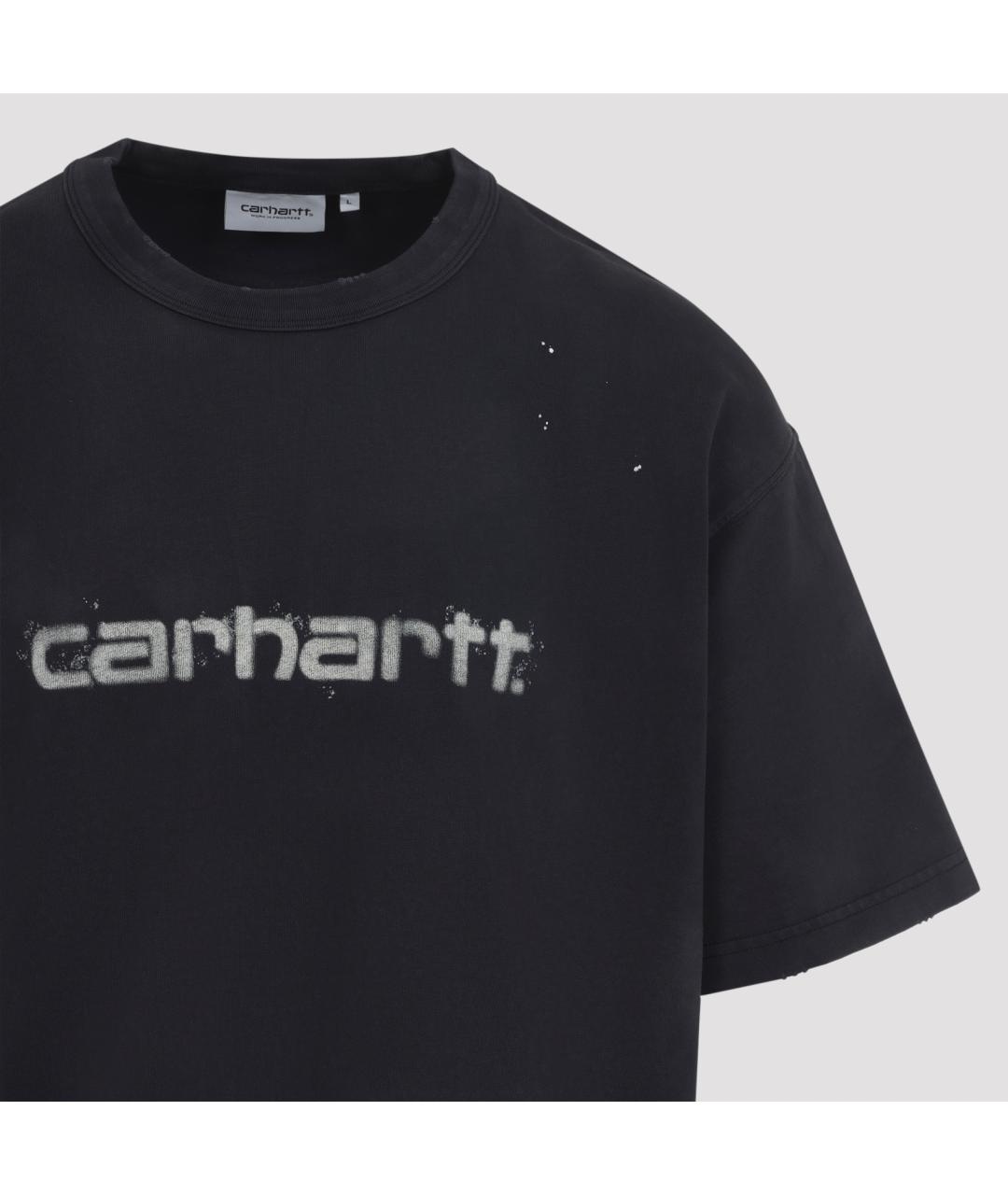 CARHARTT WIP Черная хлопковая футболка, фото 4