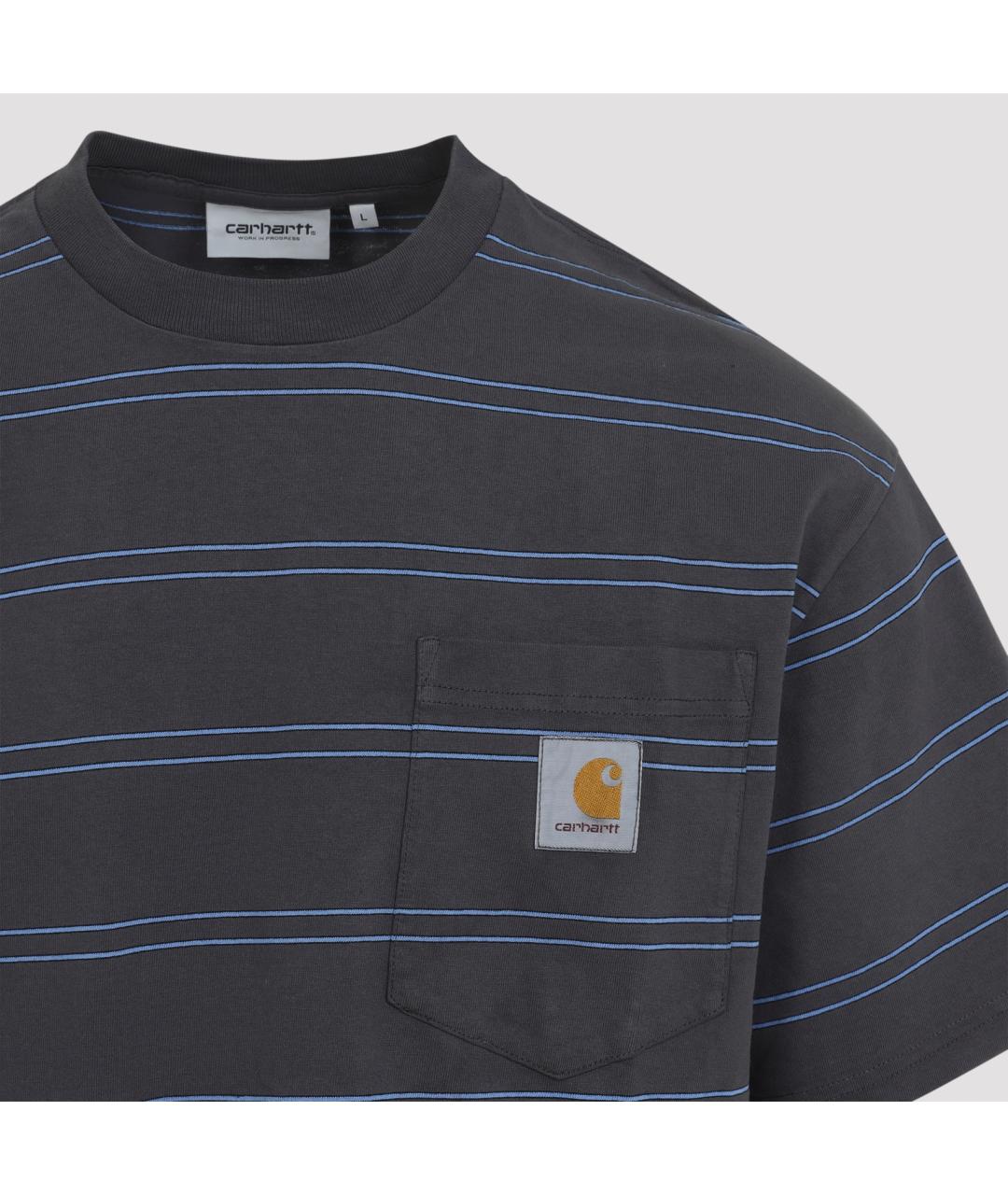 CARHARTT WIP Серая хлопко-полиэстеровая футболка, фото 4