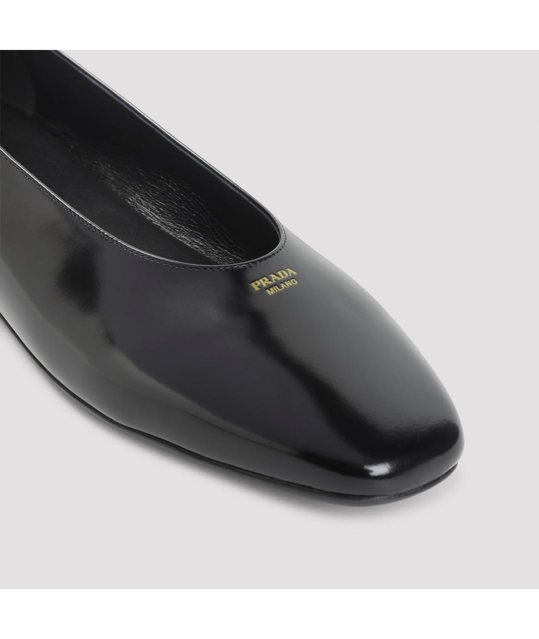 PRADA Черные балетки из лакированной кожи, фото 5