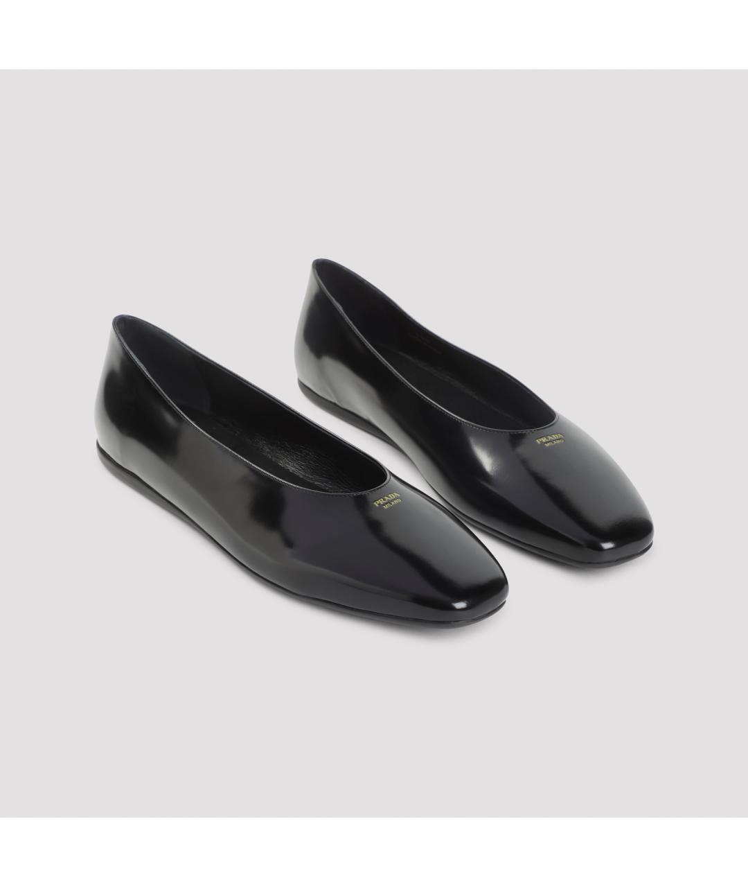 PRADA Черные балетки из лакированной кожи, фото 4