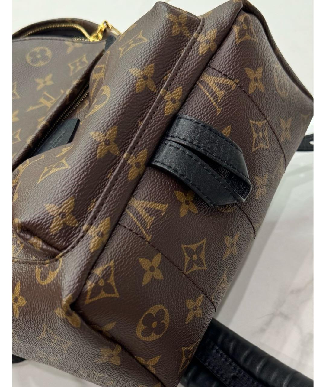 LOUIS VUITTON Коричневый кожаный рюкзак, фото 7