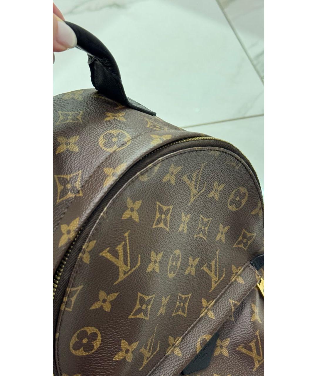 LOUIS VUITTON Коричневый кожаный рюкзак, фото 3