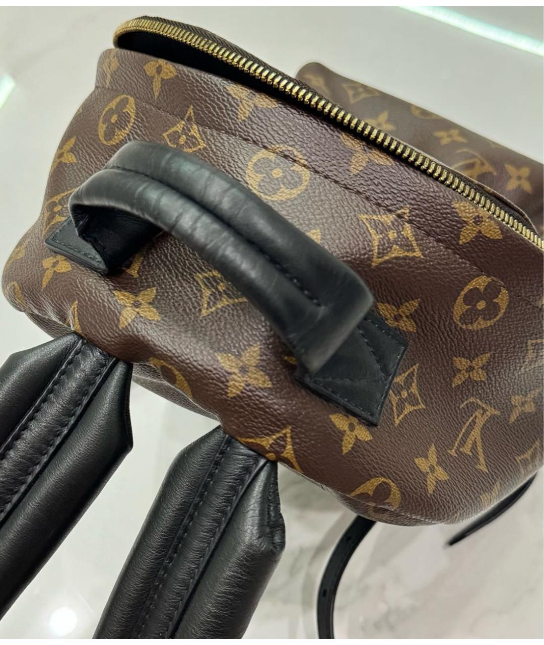 LOUIS VUITTON Коричневый кожаный рюкзак, фото 4