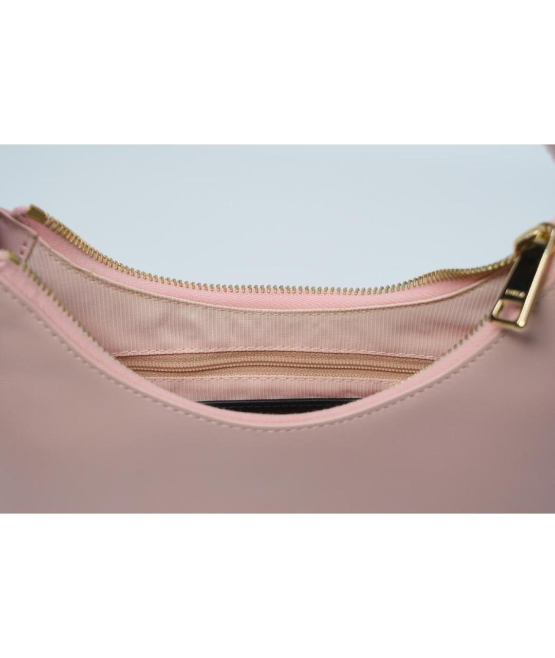 FURLA Розовая кожаная сумка с короткими ручками, фото 7