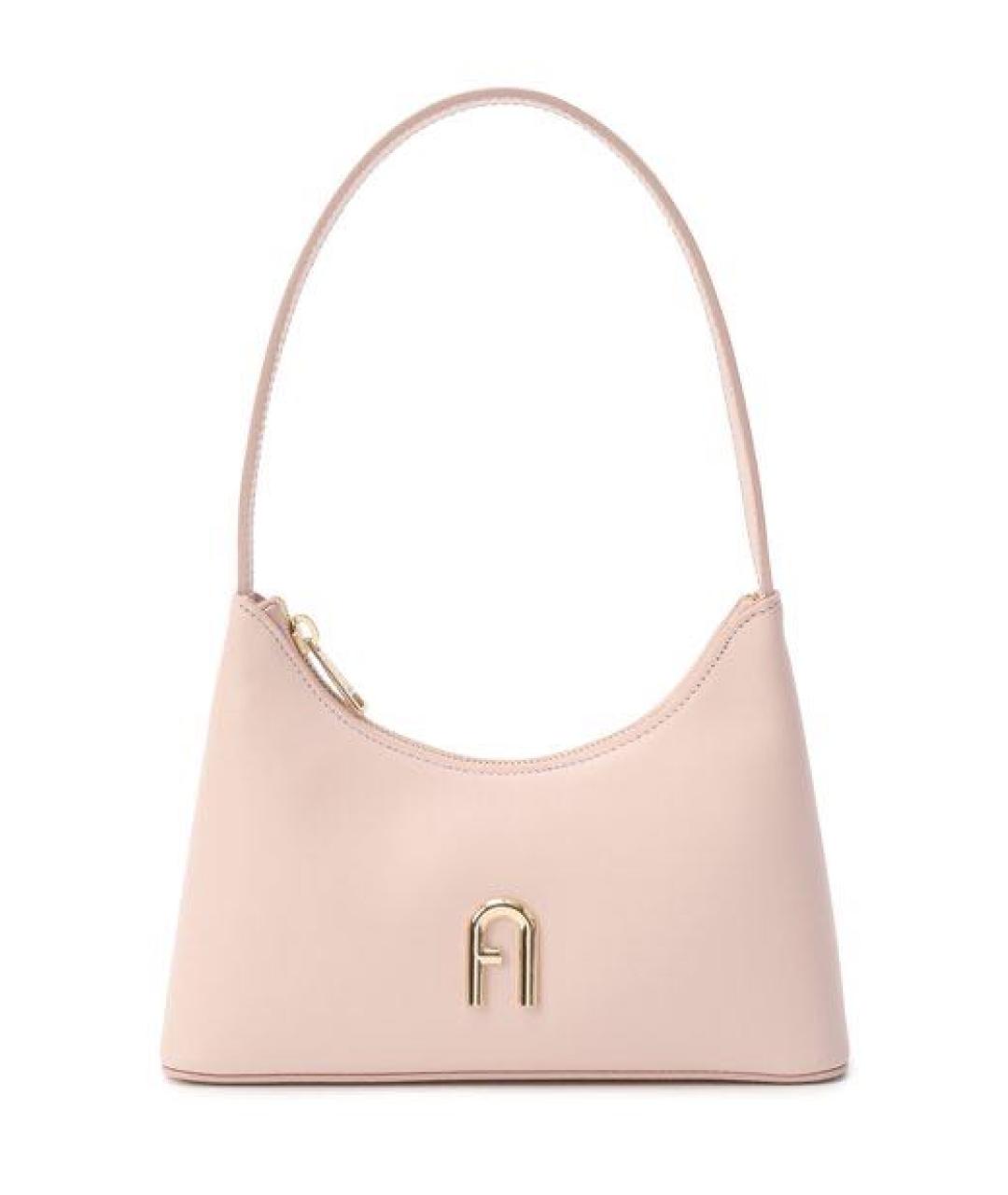 FURLA Розовая кожаная сумка с короткими ручками, фото 9