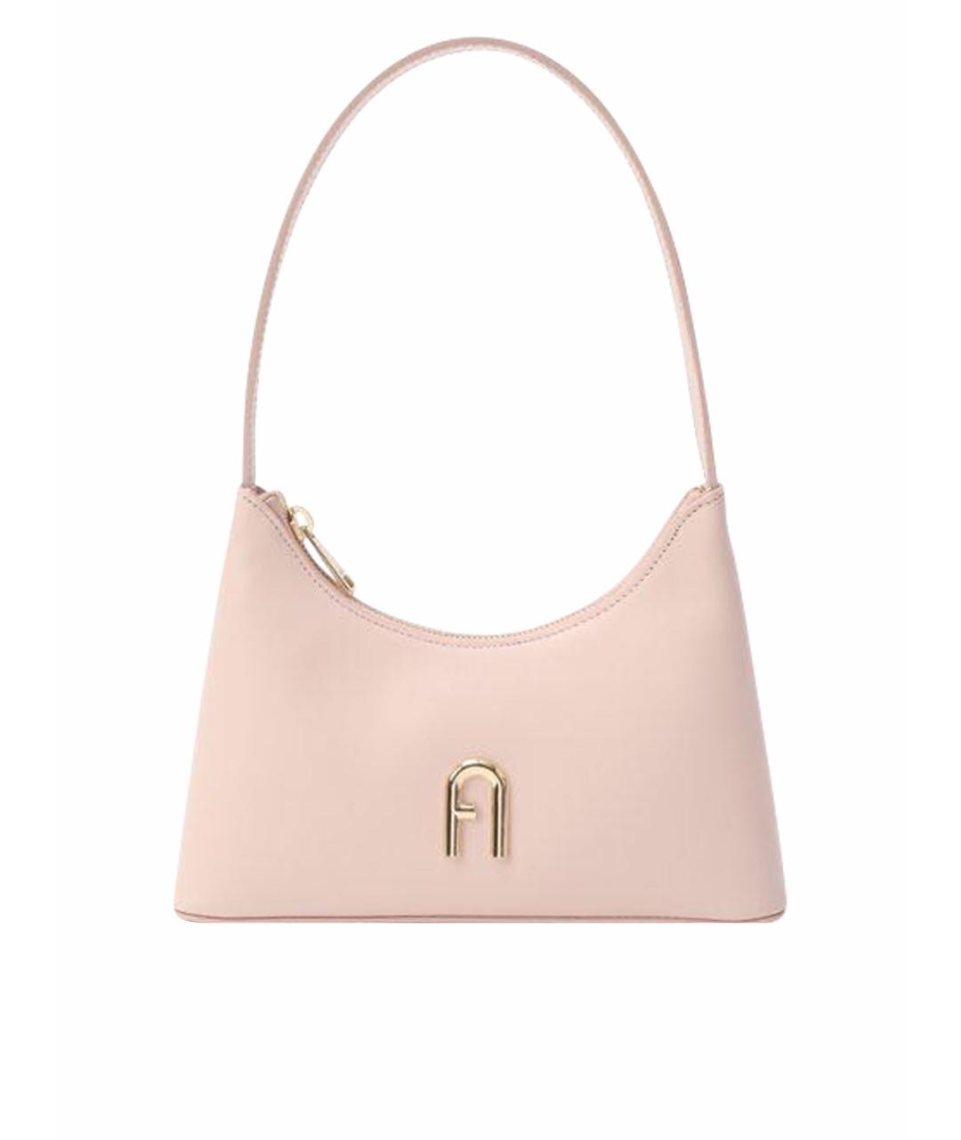 FURLA Розовая кожаная сумка с короткими ручками, фото 1