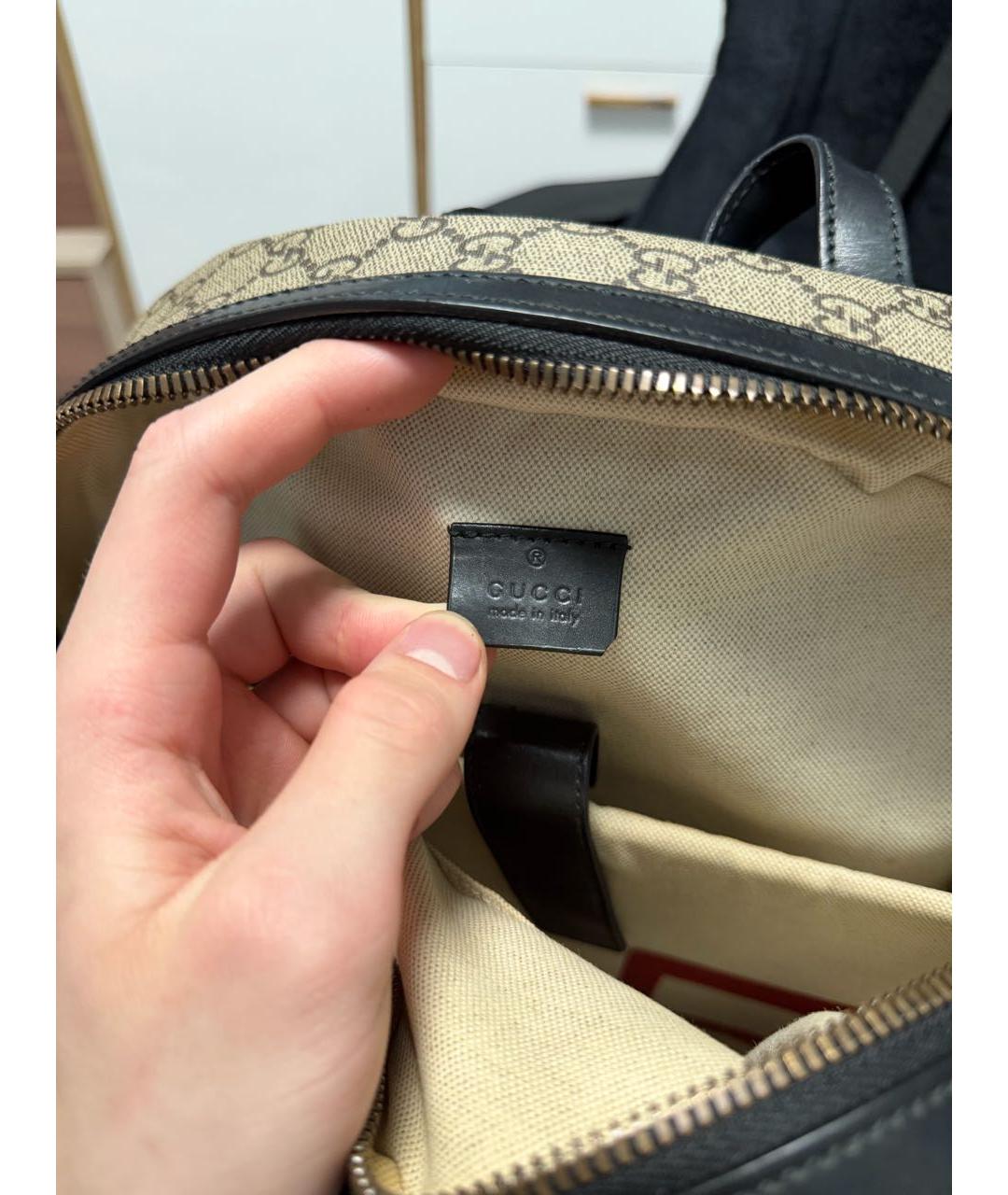 GUCCI Бежевый рюкзак, фото 6