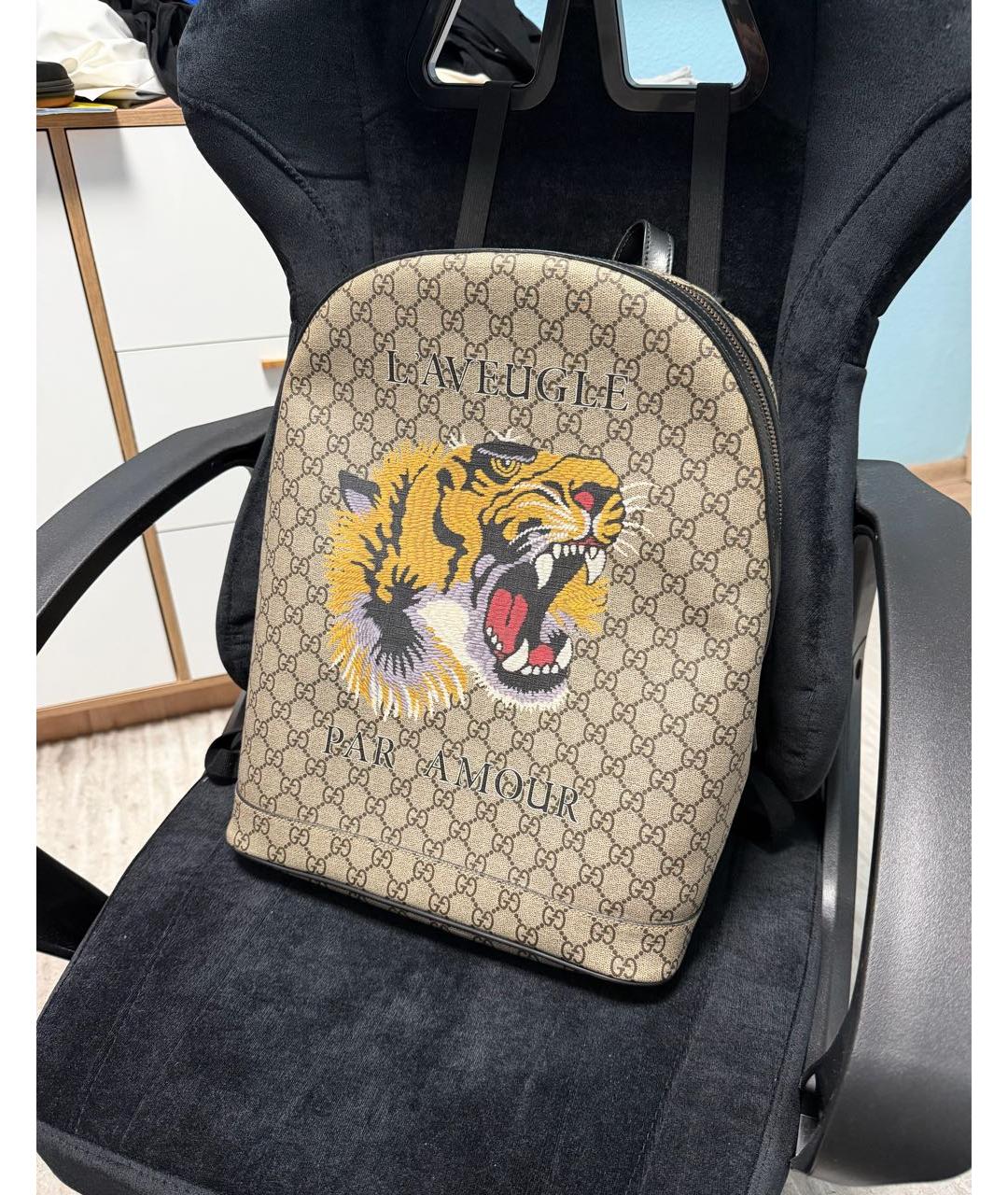 GUCCI Бежевый рюкзак, фото 7