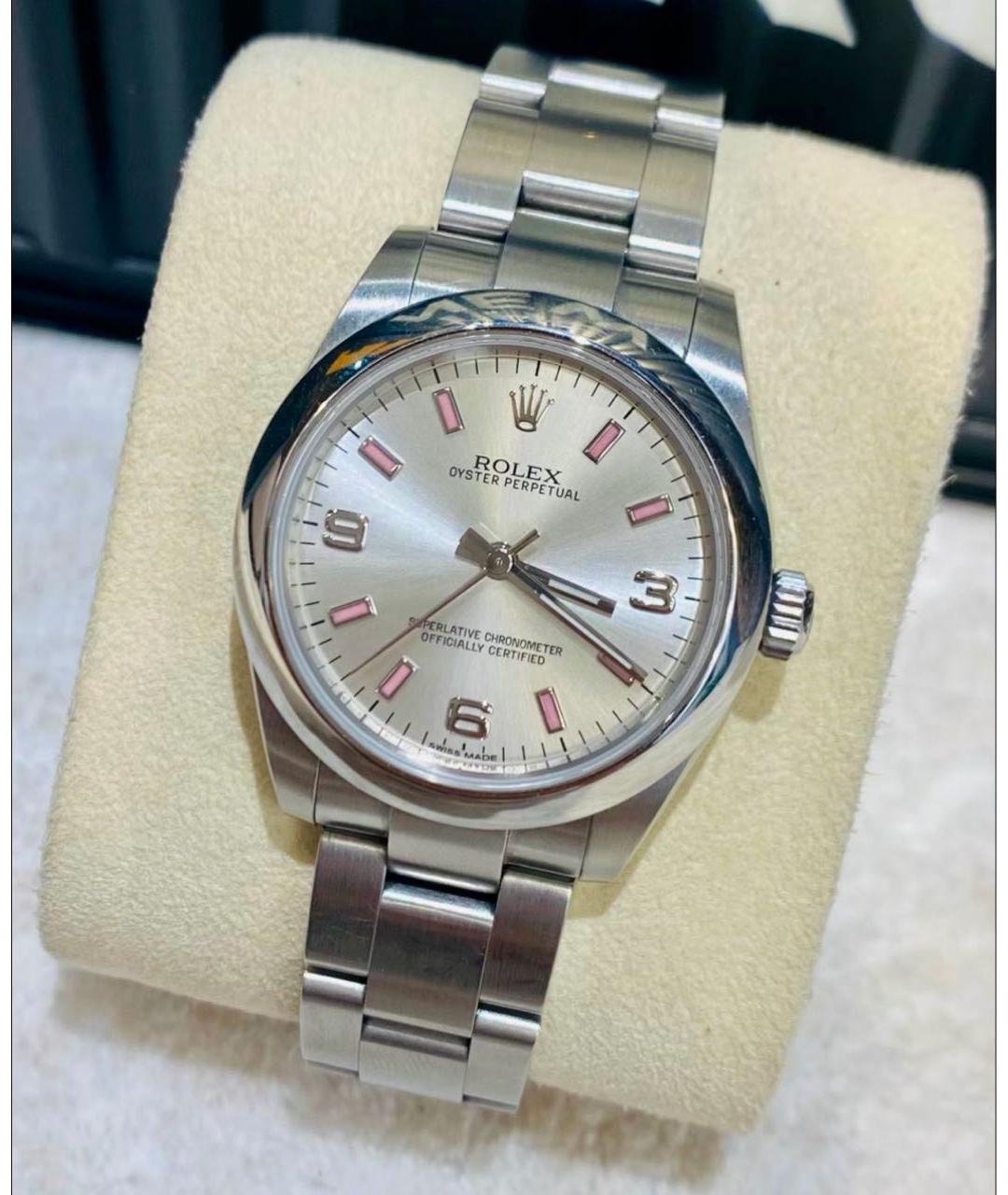 ROLEX Белые металлические часы, фото 2