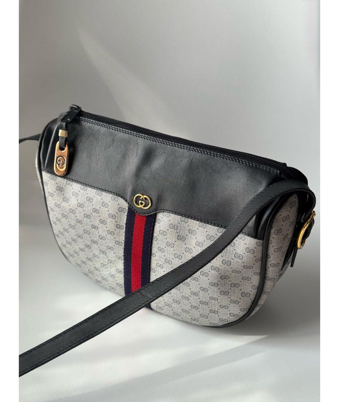 GUCCI Темно-синяя кожаная сумка через плечо, фото 7