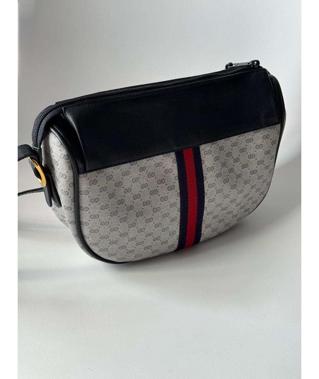 GUCCI Темно-синяя кожаная сумка через плечо, фото 5