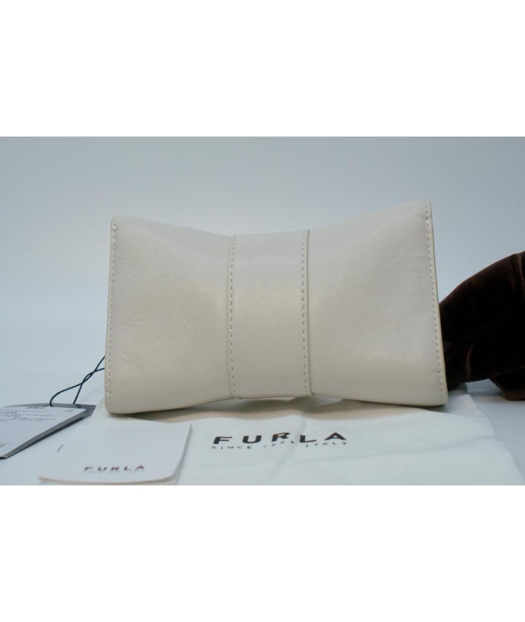FURLA Белая кожаная сумка через плечо, фото 3