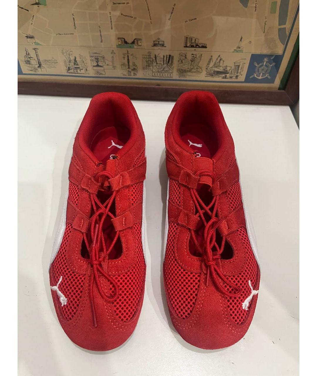 PUMA Красные текстильные кроссовки, фото 2