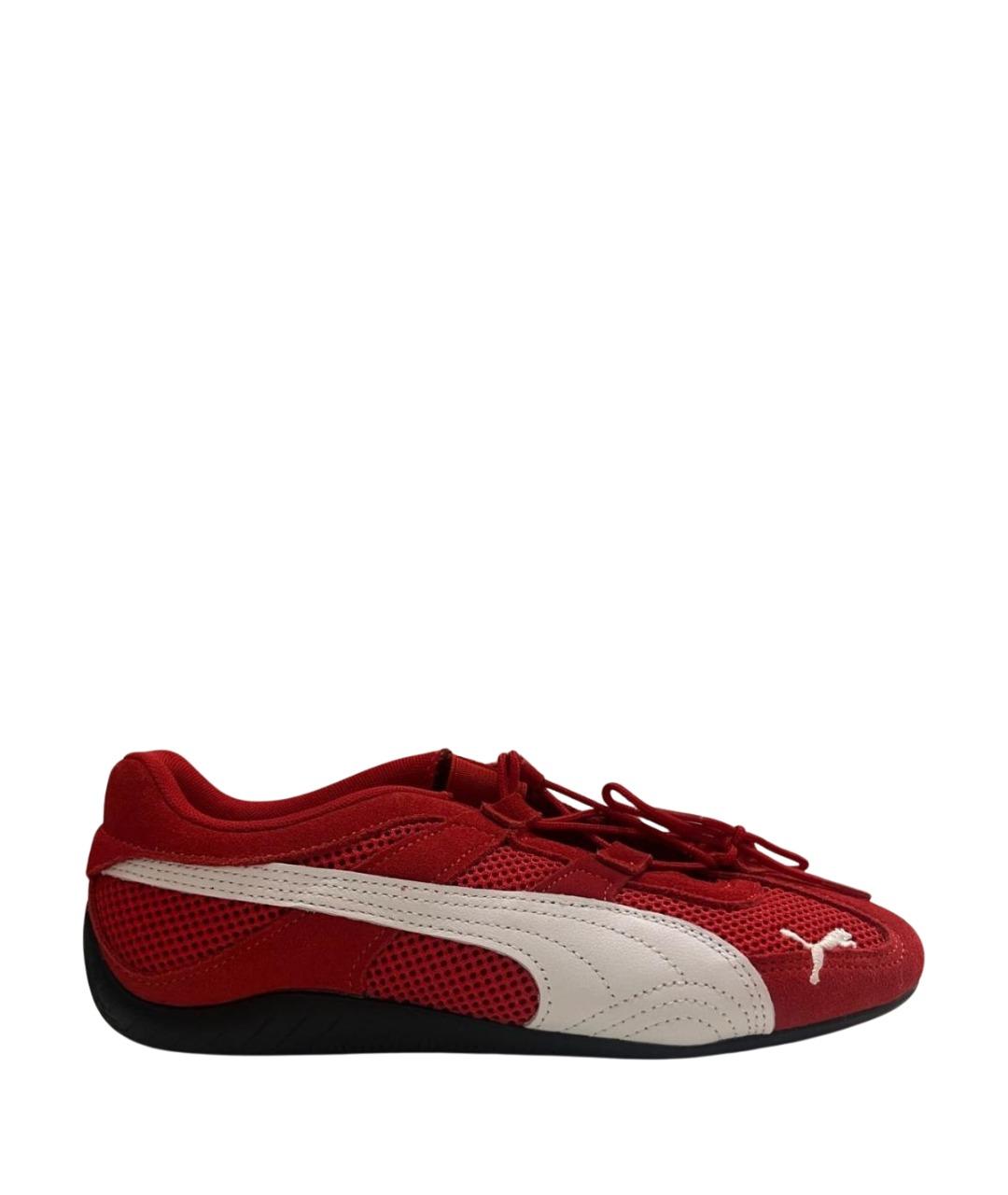 PUMA Красные текстильные кроссовки, фото 1