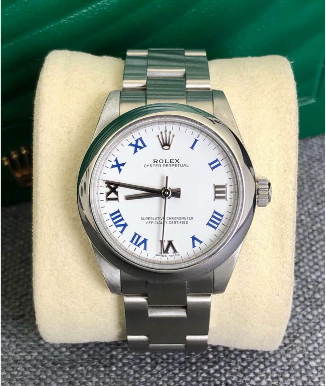 ROLEX Белые металлические часы, фото 4