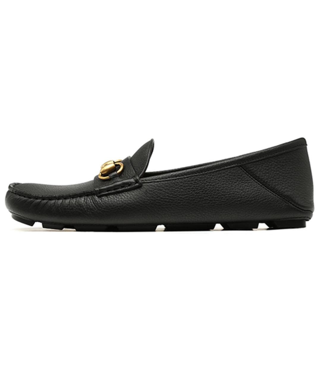 GUCCI Черные кожаные лоферы, фото 6