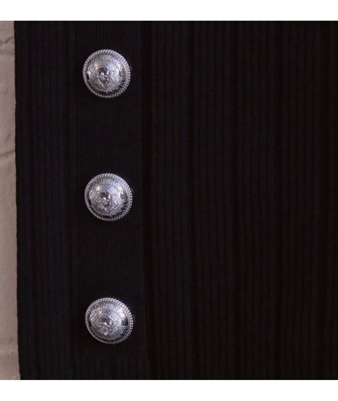 BALMAIN Черная вискозная юбка мини, фото 5