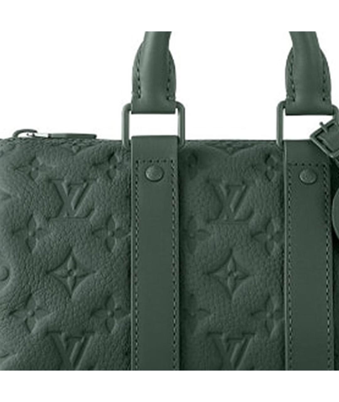 LOUIS VUITTON Зеленая кожаная сумка на плечо, фото 4