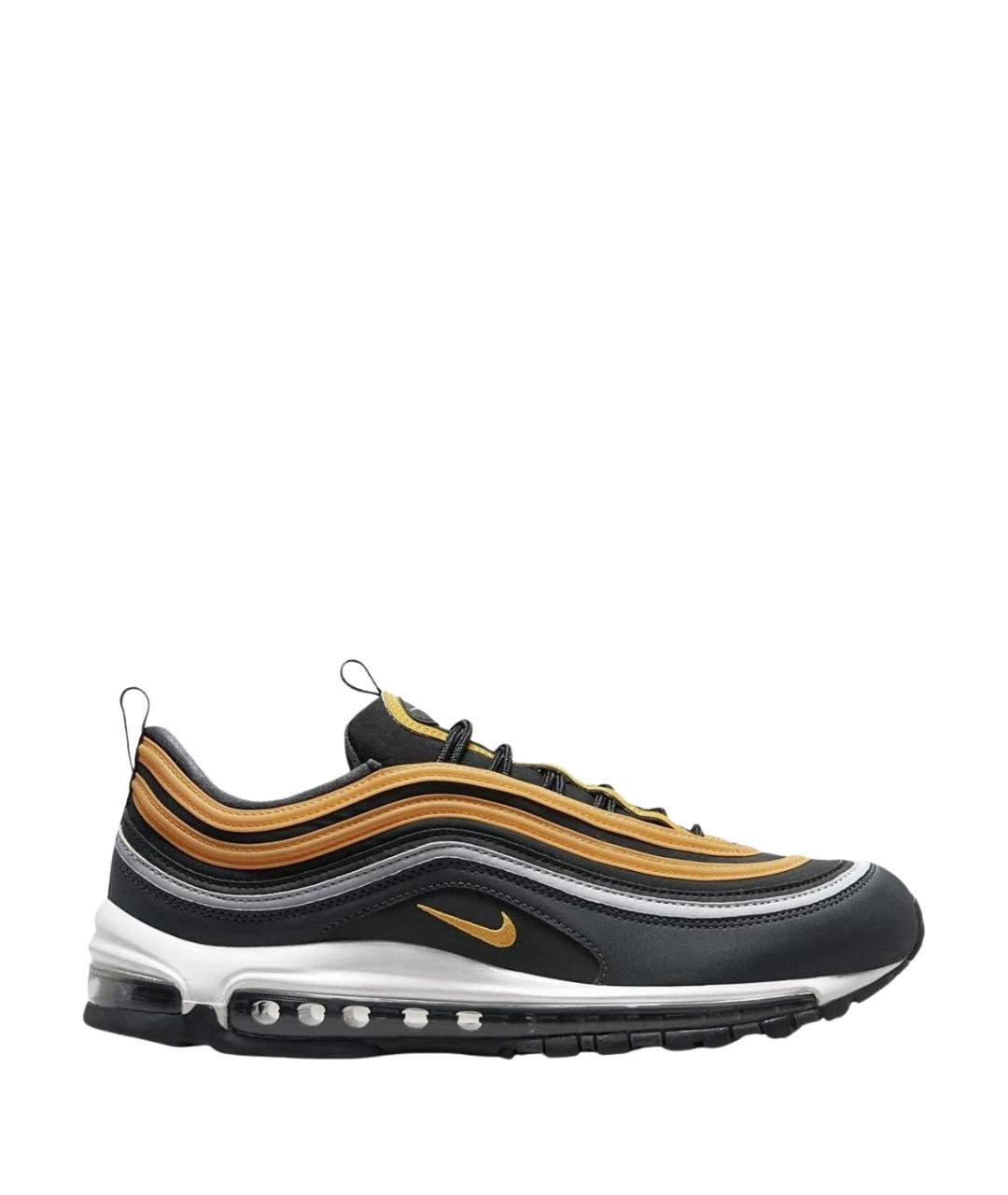NIKE Черные кожаные низкие кроссовки / кеды, фото 1
