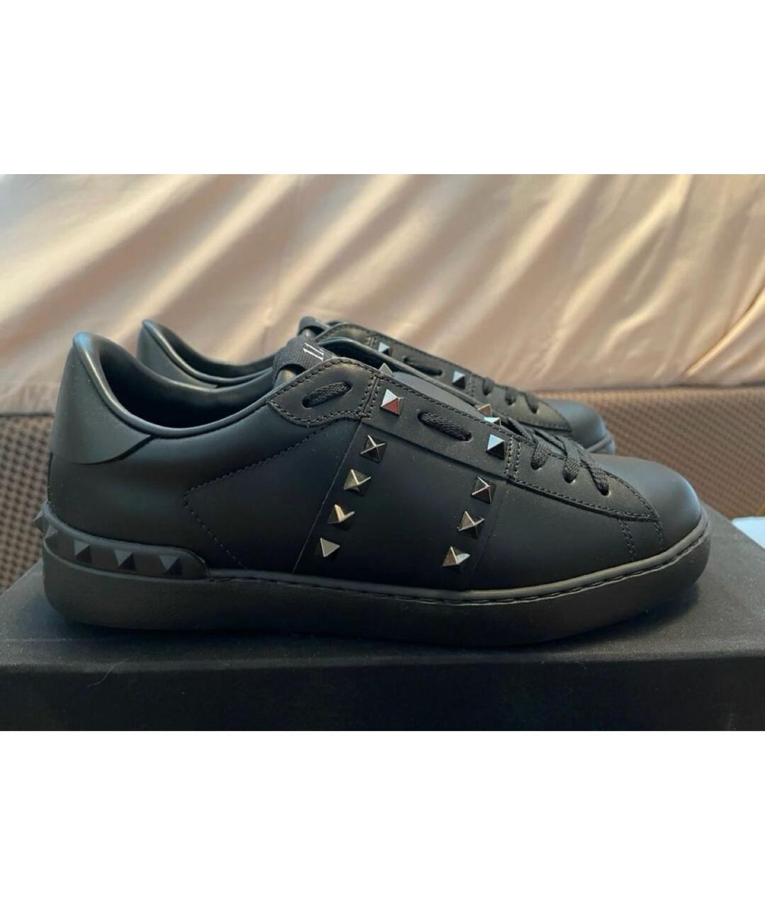 VALENTINO Черные кожаные кеды, фото 5