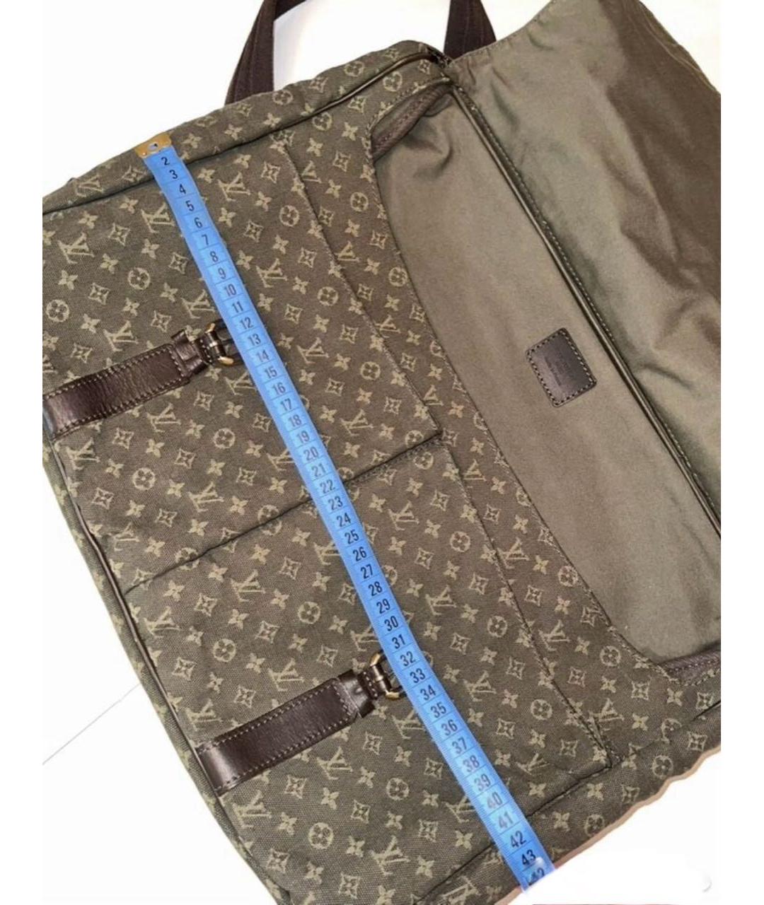 LOUIS VUITTON Хаки деним сумка на плечо, фото 5