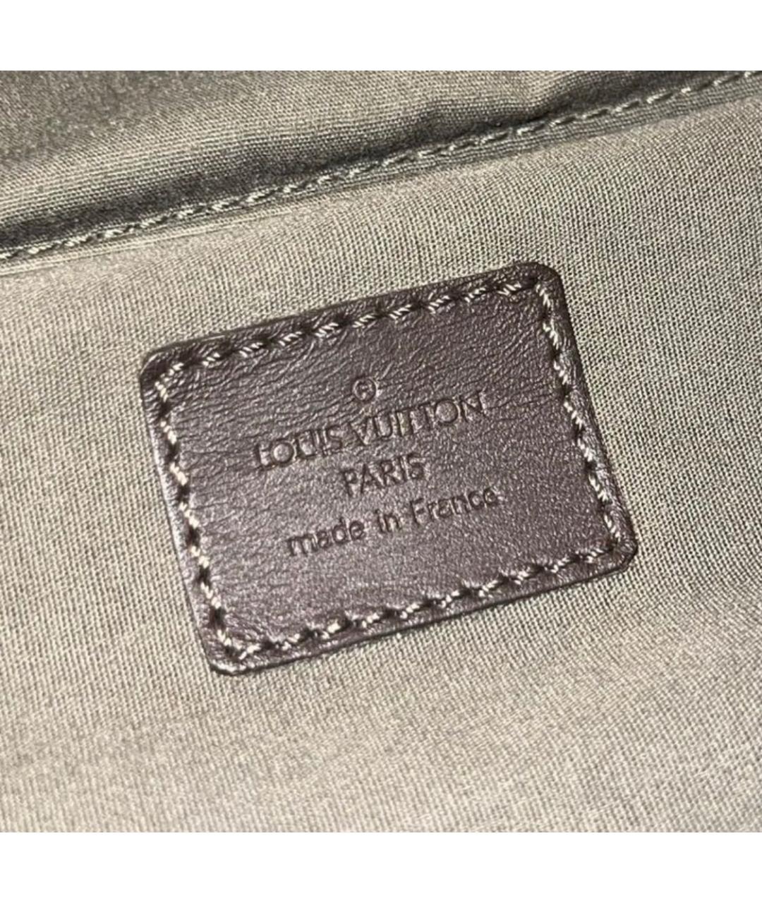 LOUIS VUITTON Хаки деним сумка на плечо, фото 7