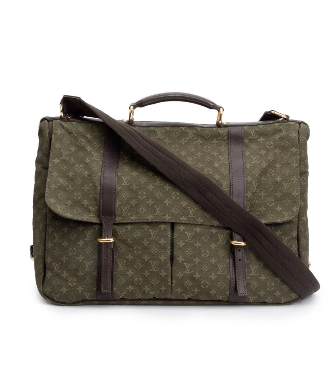 LOUIS VUITTON Хаки деним сумка на плечо, фото 8
