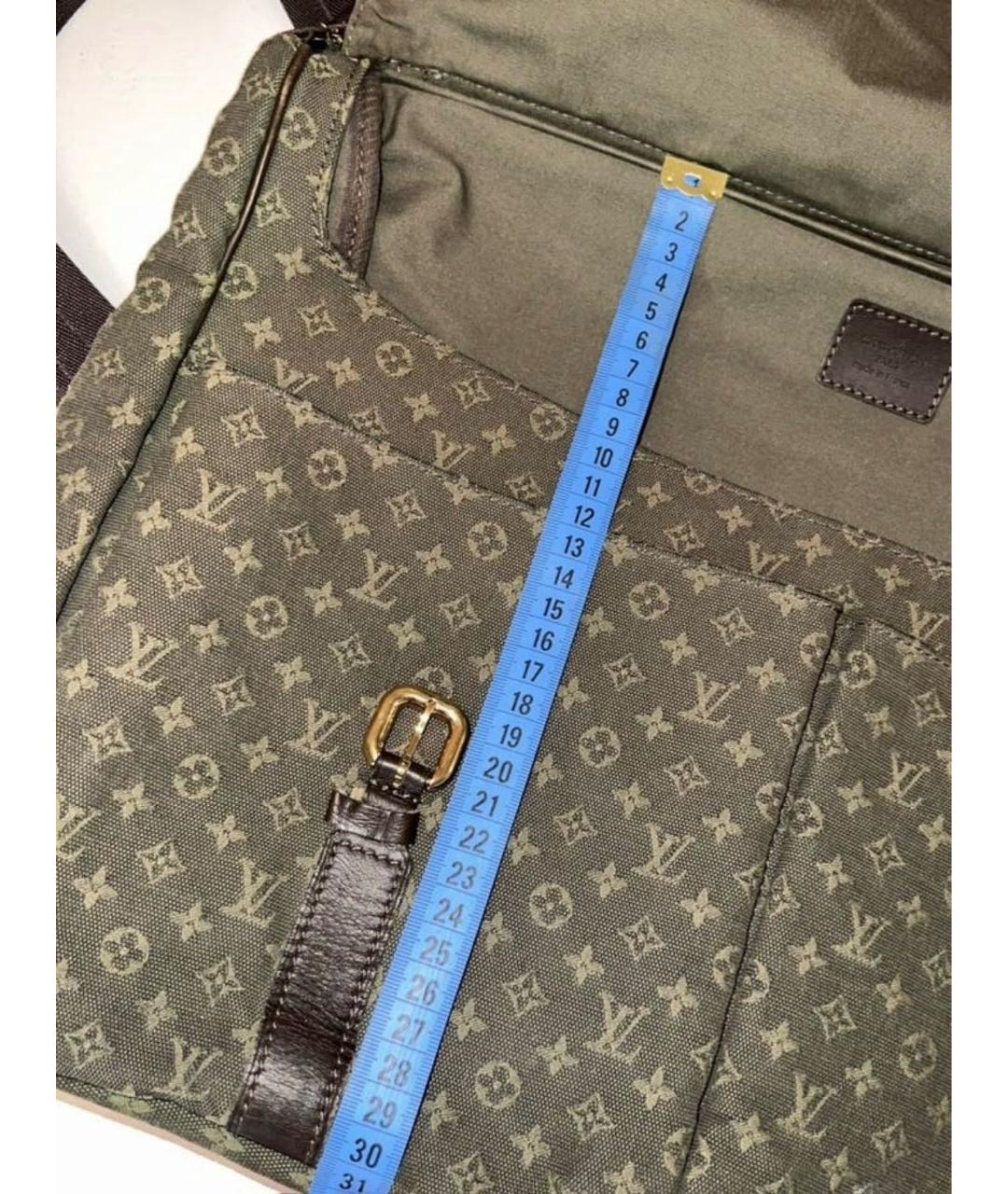 LOUIS VUITTON Хаки деним сумка на плечо, фото 6