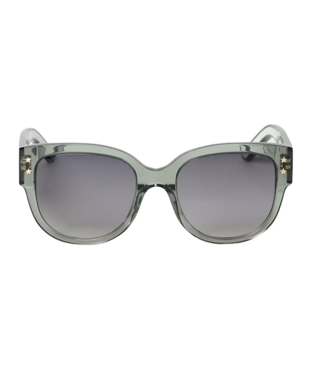 CHRISTIAN DIOR Зеленые пластиковые солнцезащитные очки, фото 1