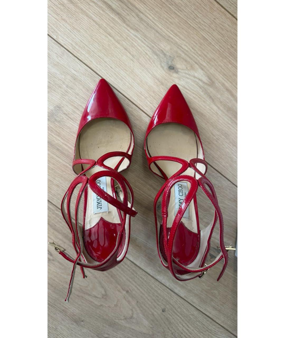 JIMMY CHOO Красные туфли из лакированной кожи, фото 2