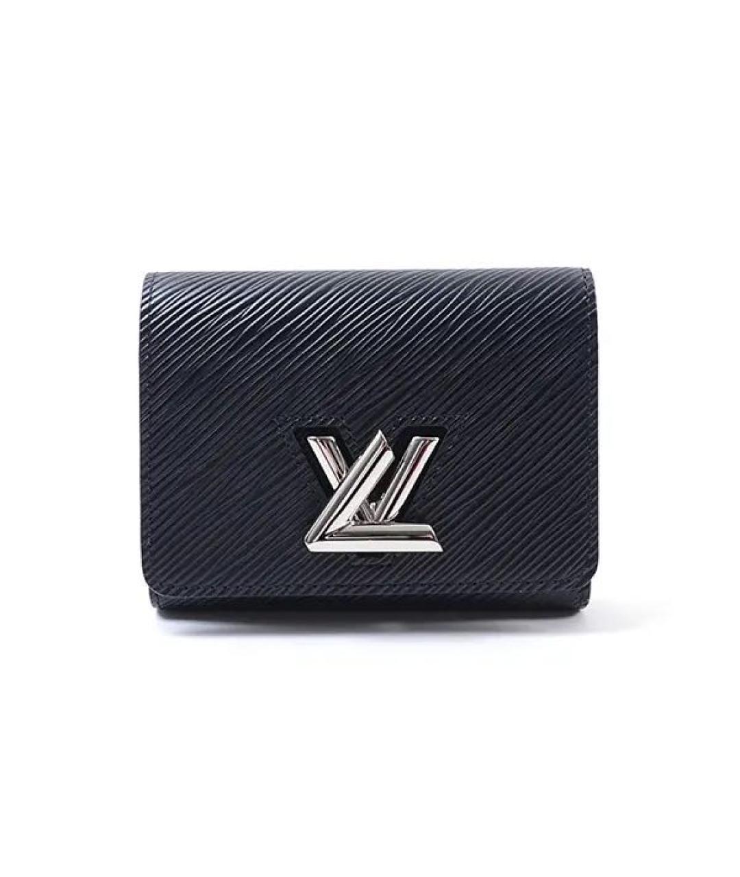 LOUIS VUITTON Черный кожаный кошелек, фото 1