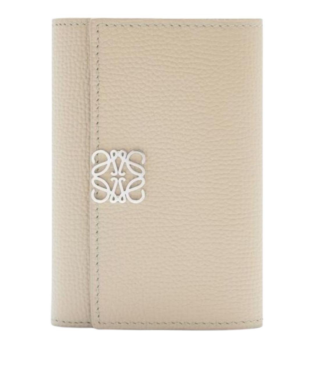 LOEWE Бежевый кожаный кошелек, фото 1
