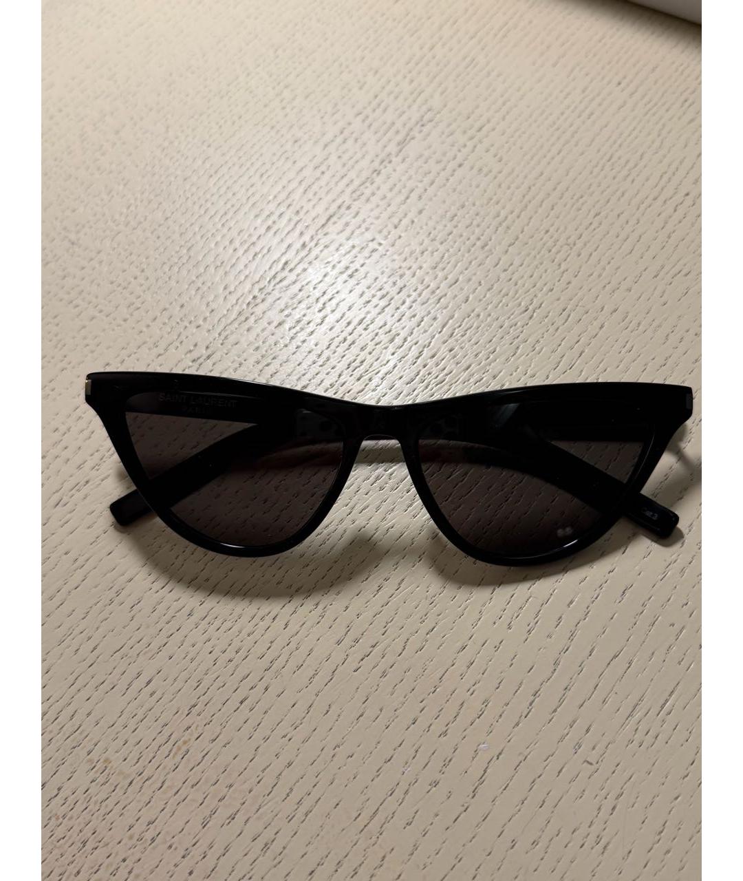 SAINT LAURENT Черные пластиковые солнцезащитные очки, фото 3