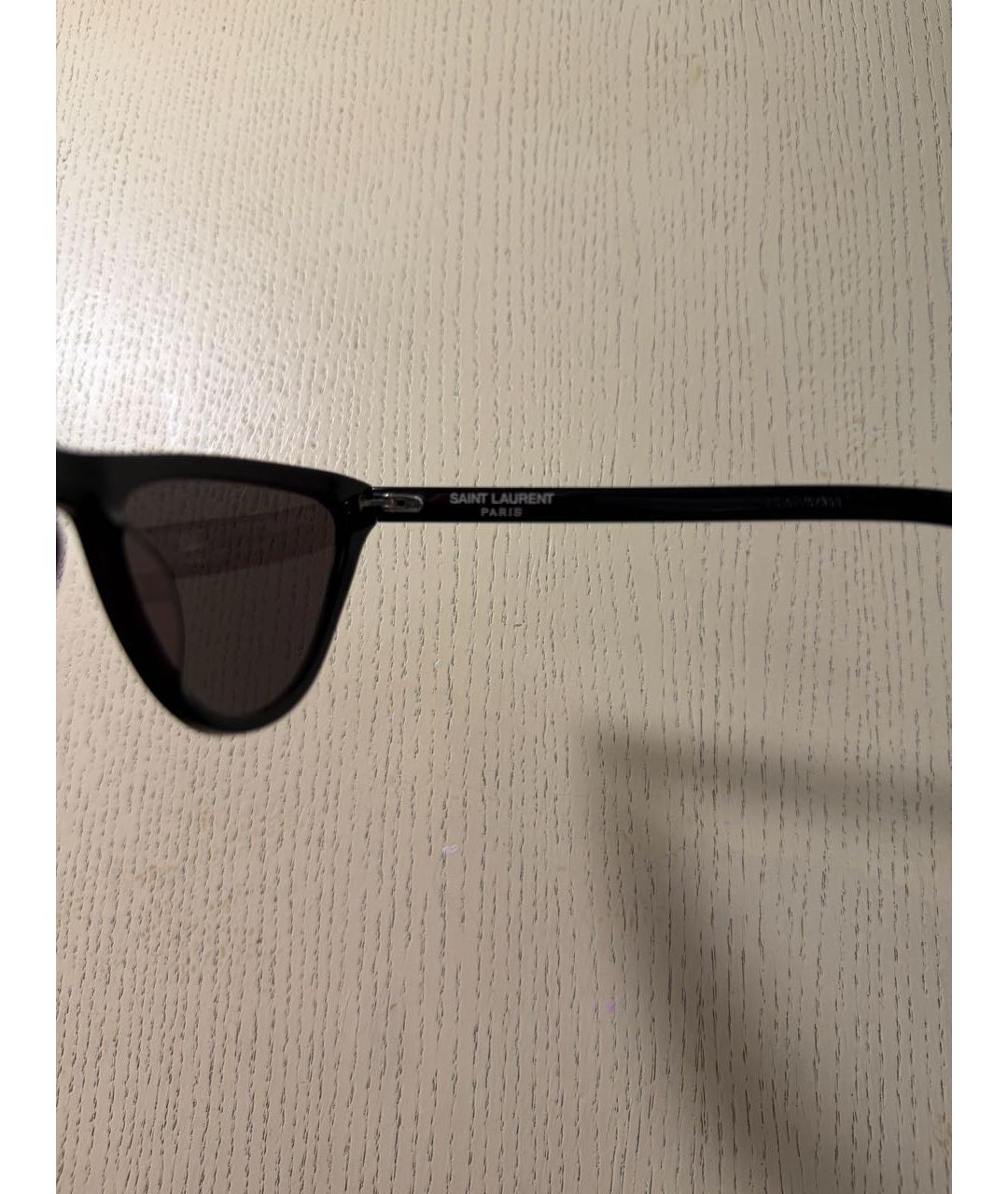 SAINT LAURENT Черные пластиковые солнцезащитные очки, фото 4