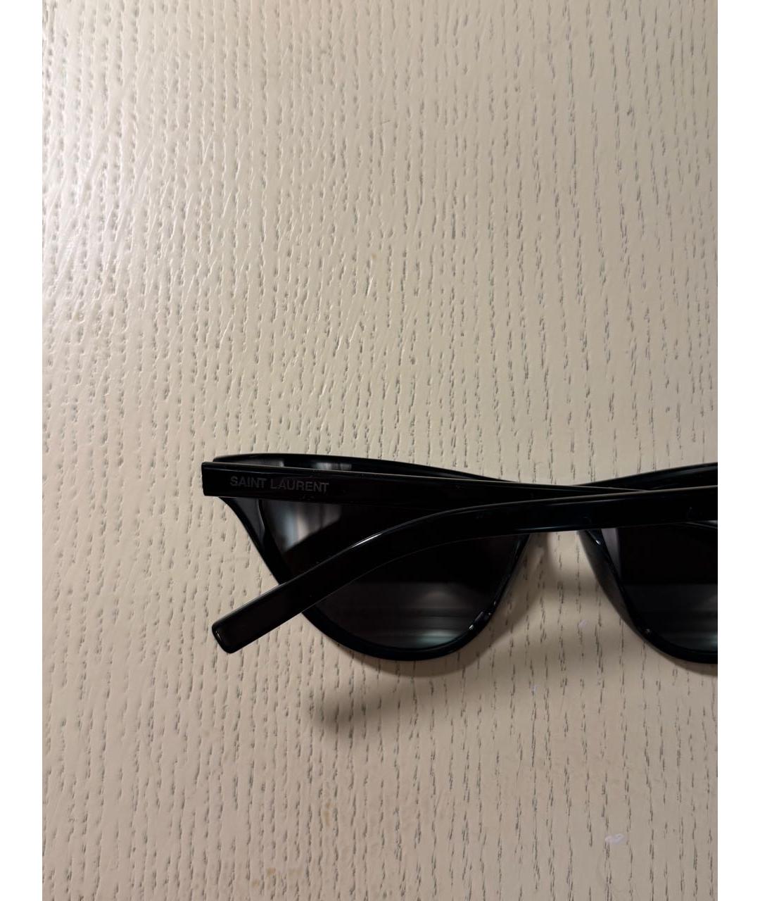 SAINT LAURENT Черные пластиковые солнцезащитные очки, фото 2