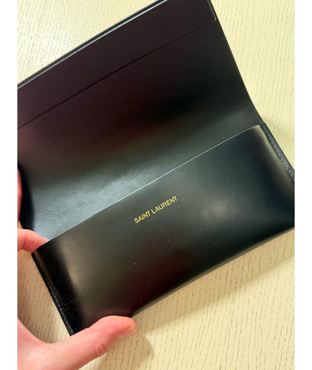SAINT LAURENT Черные пластиковые солнцезащитные очки, фото 6