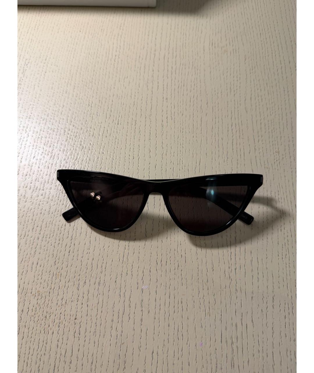 SAINT LAURENT Черные пластиковые солнцезащитные очки, фото 9