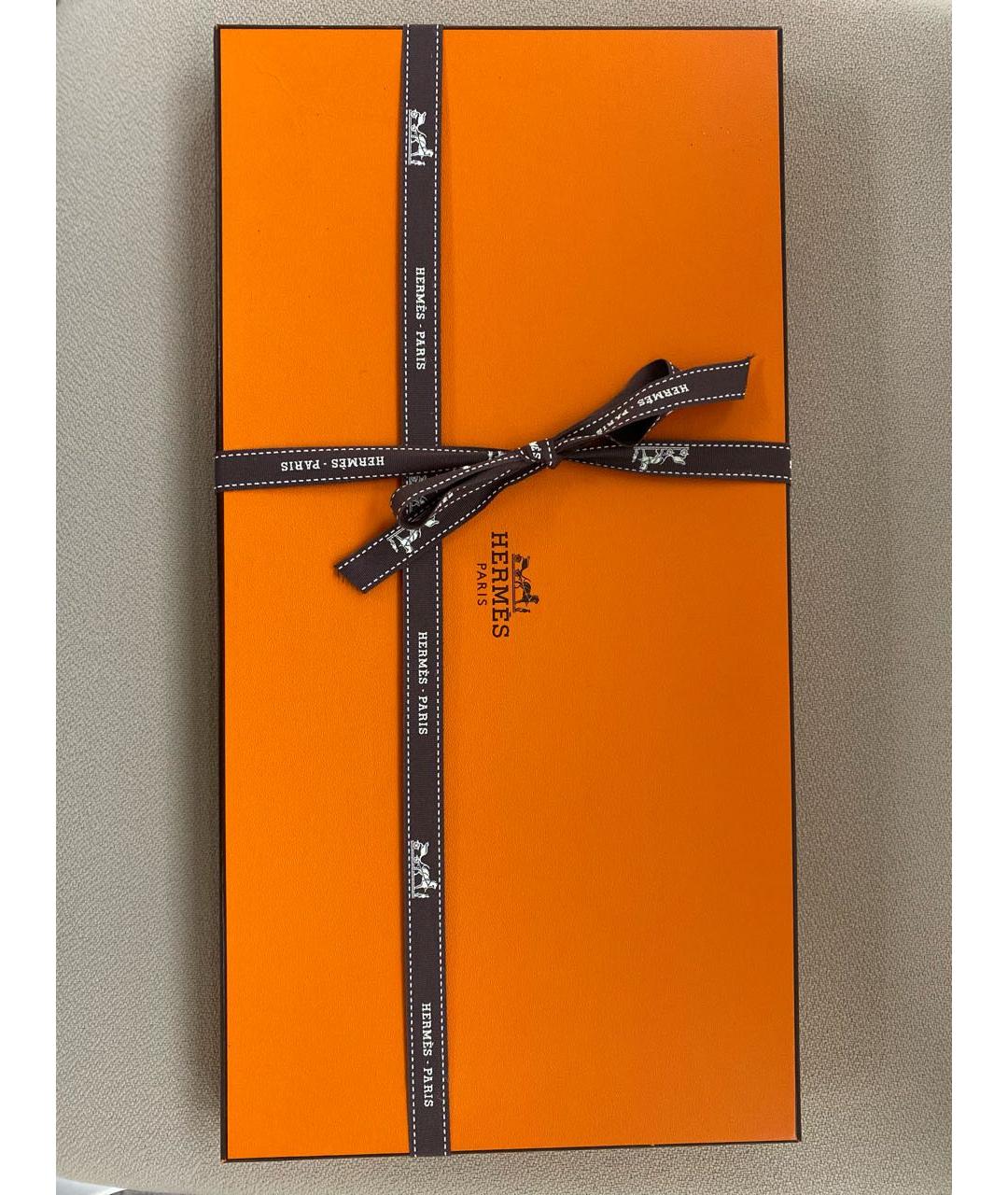 HERMES Синий кашемировый платок, фото 4