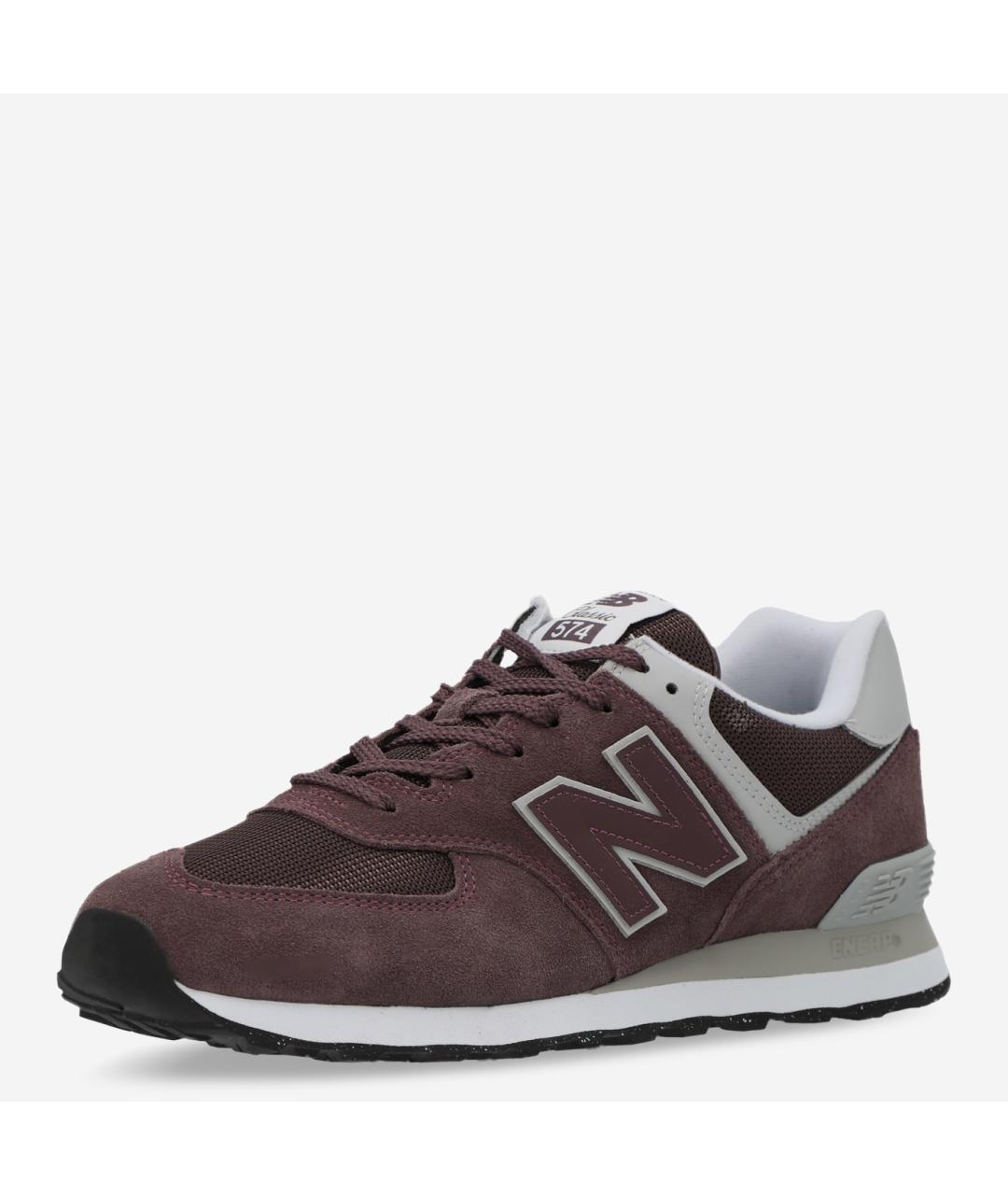 NEW BALANCE Бордовые замшевые низкие кроссовки / кеды, фото 2
