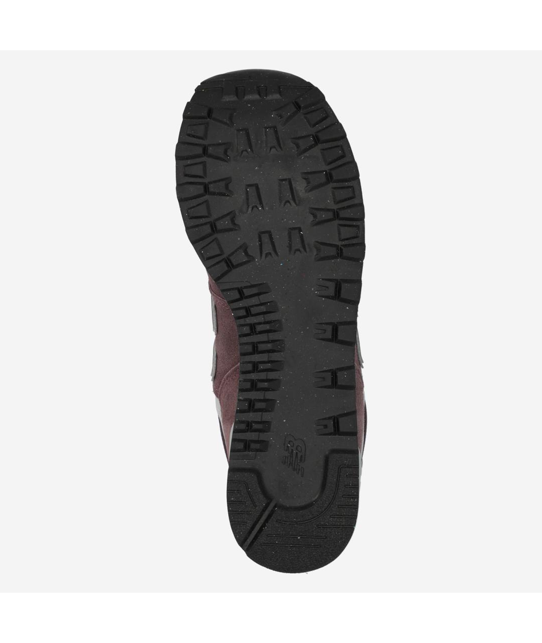 NEW BALANCE Бордовые замшевые низкие кроссовки / кеды, фото 6