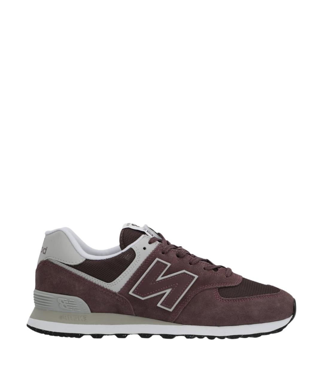 NEW BALANCE Бордовые замшевые низкие кроссовки / кеды, фото 1