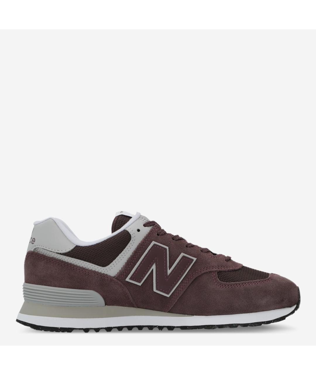 NEW BALANCE Бордовые замшевые низкие кроссовки / кеды, фото 4