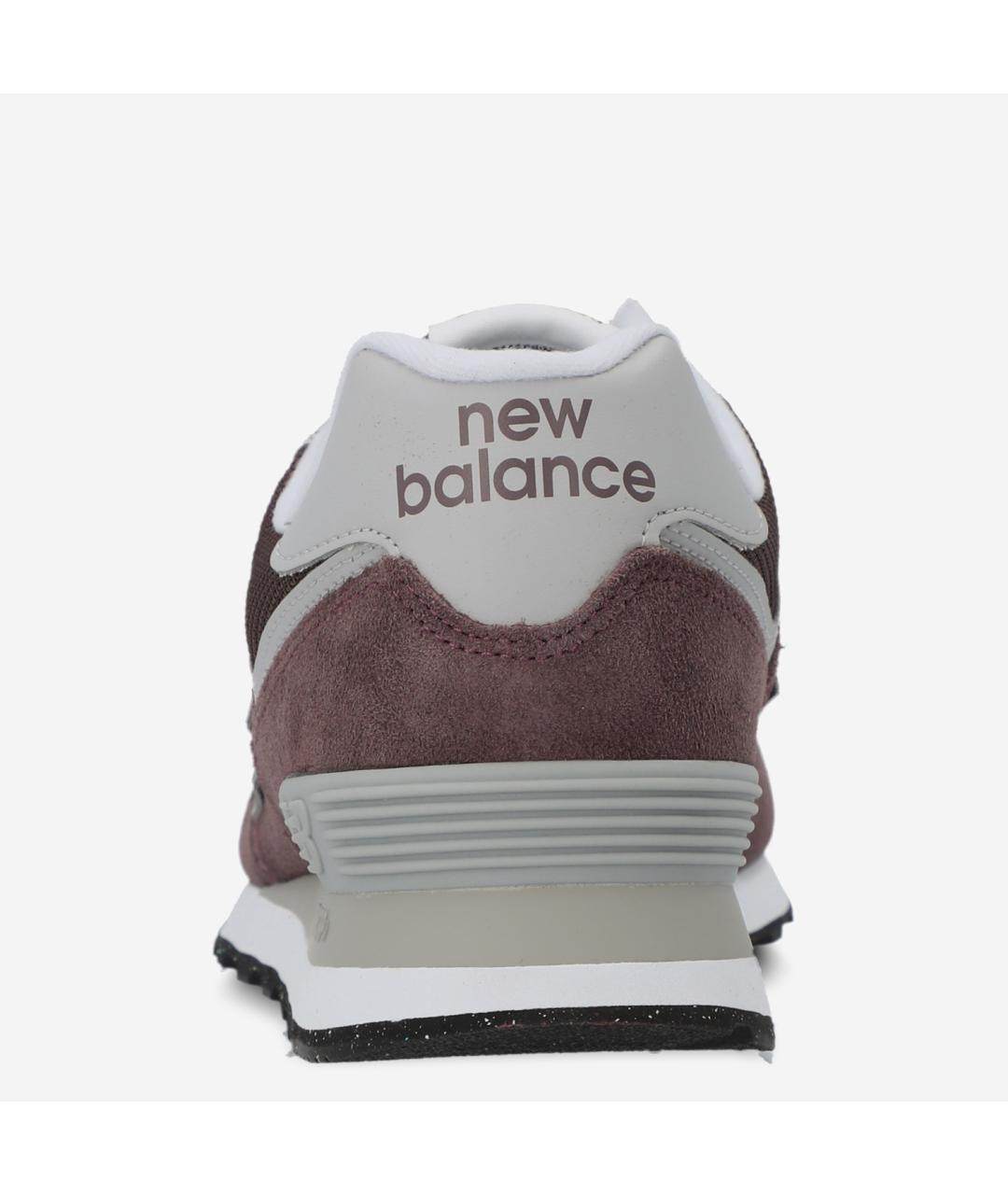 NEW BALANCE Бордовые замшевые низкие кроссовки / кеды, фото 3