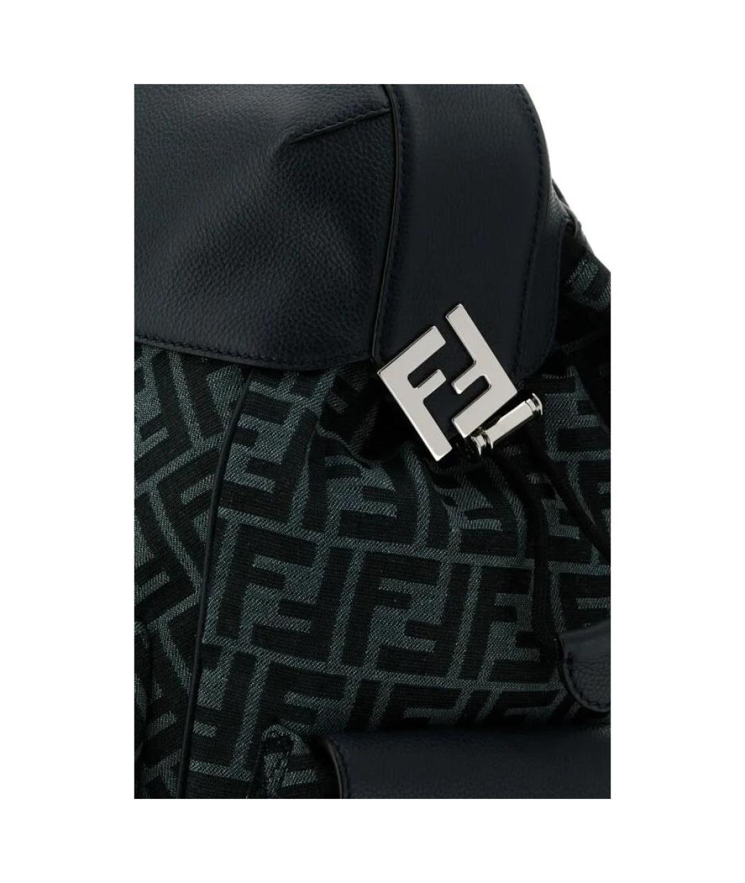 FENDI Черный тканевый рюкзак, фото 4